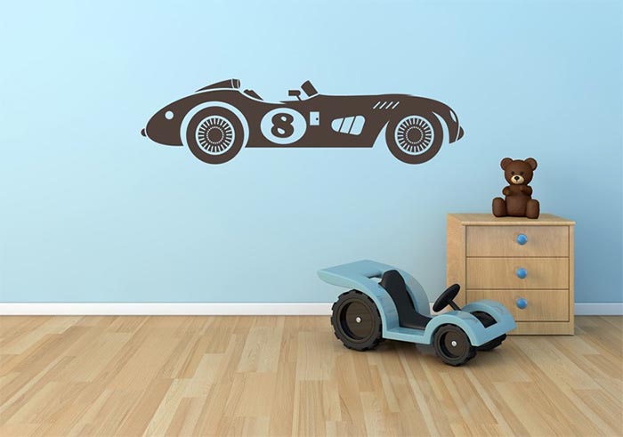 Race car wall decals by GRAPHIOS