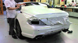 Mercedes-SL63-AMG-Vinyl-Wrap-Pearl-White