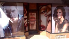 perforated window graphics idea for hair salon in chicago